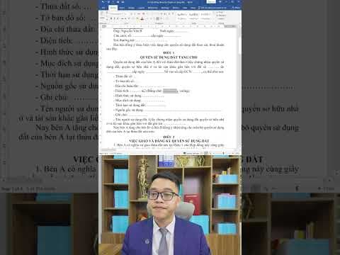 Hướng dẫn viết hợp đồng tặng cho theo đúng quy định | Luật sư Quân