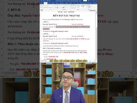 Hướng dẫn viết văn bản về việc xác nhận nợ